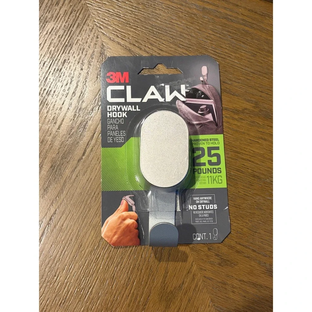 Lot of 2 3M CLAW Drywall Picture Hangers 25lb No Studs Required 3DH25SL-1ES